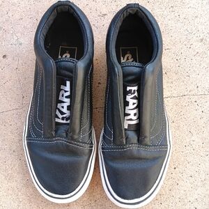 Vans X Karl Lagerfeld Old Skool laceless platform  sneakers